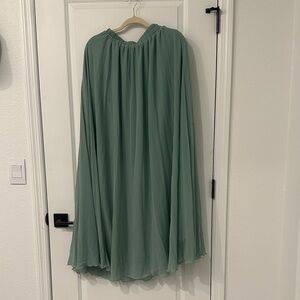 Flowy Sage Maxi skirt